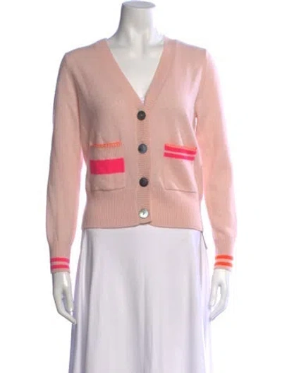 Pre-owned Brodie Cashmere Colorblock Pattern Sweater In Pink