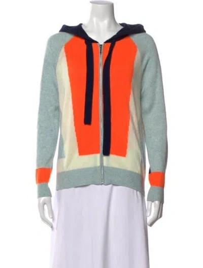 Pre-owned Brodie Cashmere Colorblock Pattern Sweater W/ Tags In Multi