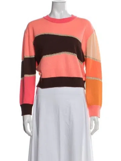Pre-owned Brodie Cashmere Colorblock Pattern Sweater W/ Tags In Multicolor
