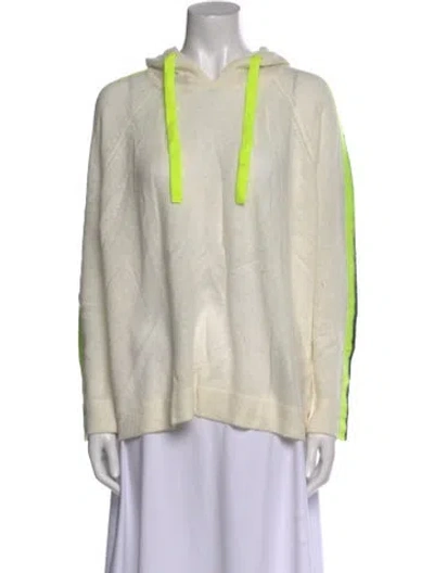 Pre-owned Brodie Cashmere Colorblock Pattern Sweater W/ Tags In Neutral