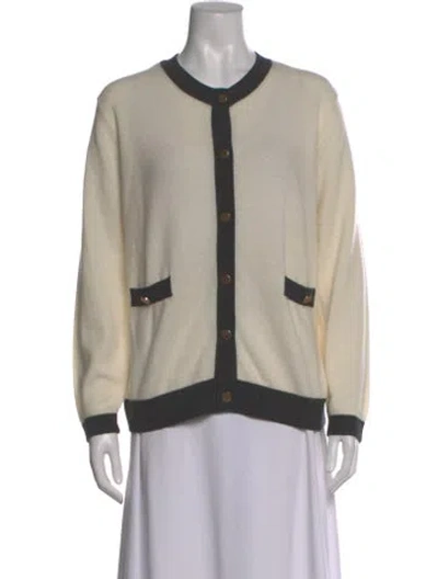 Pre-owned Brodie Cashmere Colorblock Pattern Sweater W/ Tags In Neutral