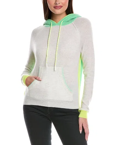 Brodie Cashmere Colour Pop Cashmere Hoodie In White