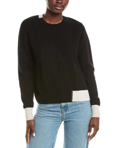 Brodie Cashmere Colour Pop Maya Cashmere Sweater In Black