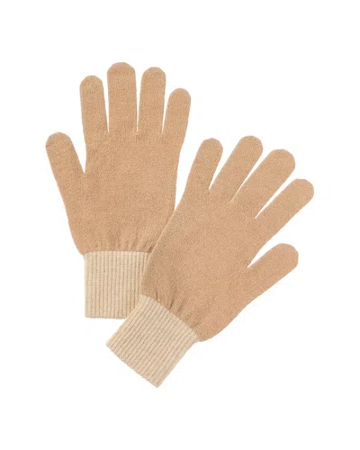 Brodie Cashmere Contrast Cashmere Gloves In White