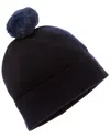 Brodie Cashmere Contrast Pom Cashmere Hat In Blue