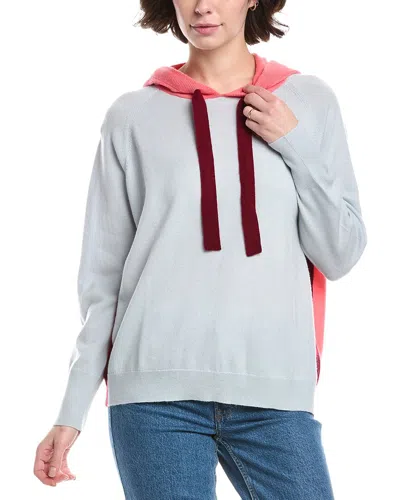 Brodie Cashmere Contrast Wool & Cashmere-blend Hoodie In Blue