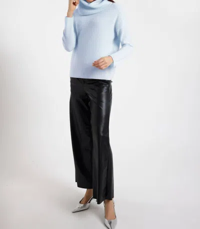 Brodie Cashmere Cowl Neck Jumper In Blue Mist