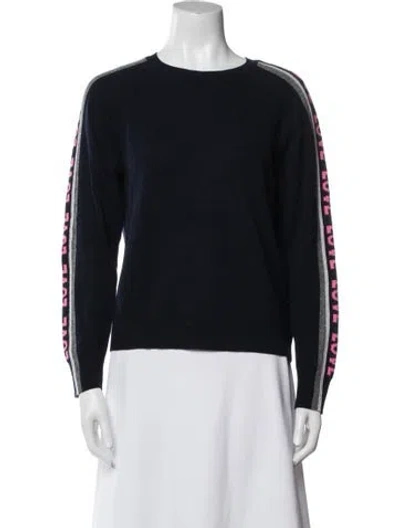 Pre-owned Brodie Cashmere Crew Neck Sweater In Blue