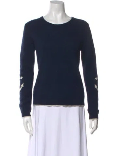 Pre-owned Brodie Cashmere Crew Neck Sweater In Blue