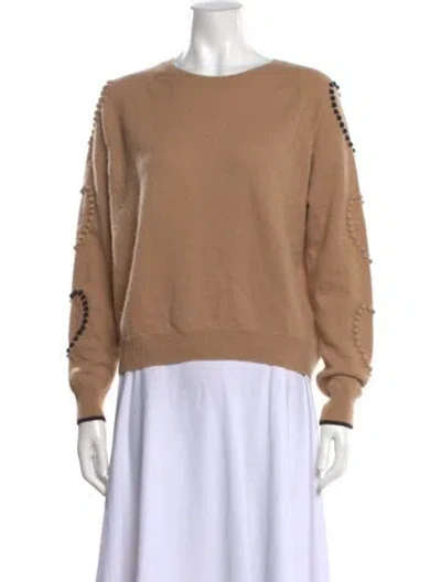Pre-owned Brodie Cashmere Crew Neck Sweater In Brown