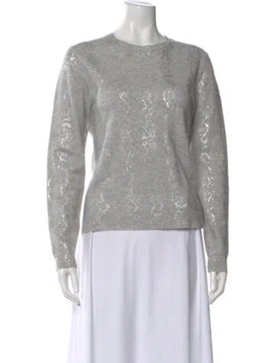 Pre-owned Brodie Cashmere Crew Neck Sweater In Gray