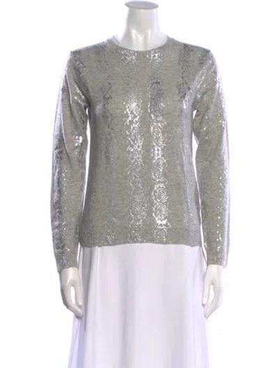 Pre-owned Brodie Cashmere Crew Neck Sweater In Gray