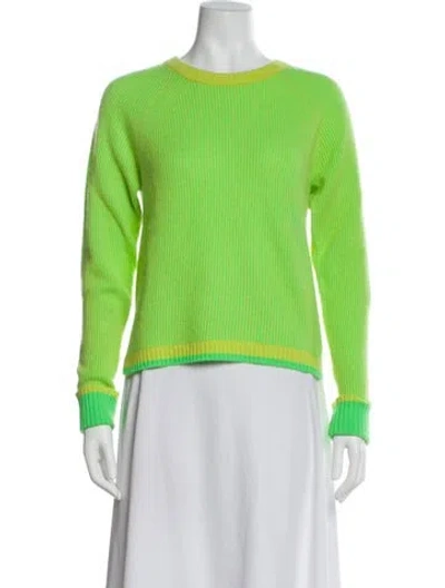 Pre-owned Brodie Cashmere Crew Neck Sweater In Green