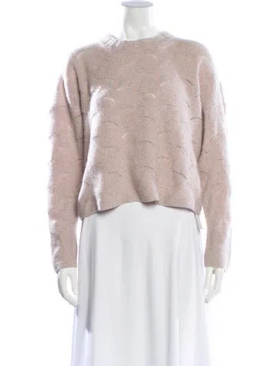 Pre-owned Brodie Cashmere Crew Neck Sweater In Metallic/pink