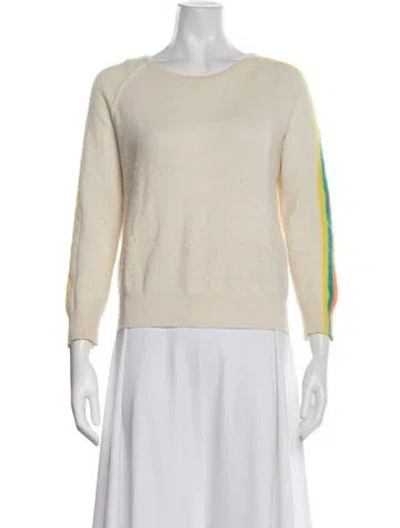 Pre-owned Brodie Cashmere Crew Neck Sweater In Neutrals