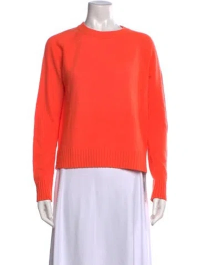 Pre-owned Brodie Cashmere Crew Neck Sweater In Orange
