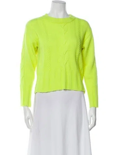 Pre-owned Brodie Cashmere Crew Neck Sweater In Yellow