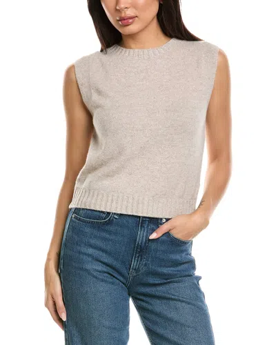 Brodie Cashmere Crewneck Cashmere Sweaterneck Tank In Neutral