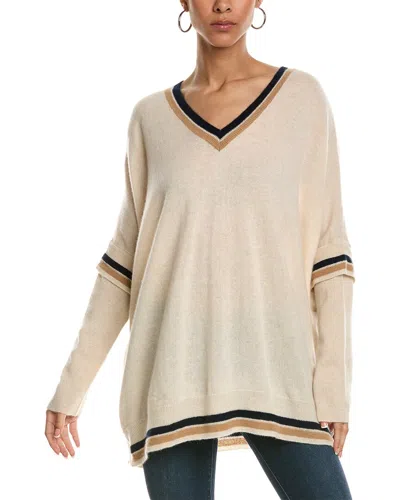 Brodie Cashmere Delilah Cashmere Poncho Sweater In Multi