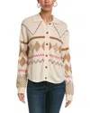 Brodie Cashmere Desert Fairisle Cashmere Cardigan In Neutral