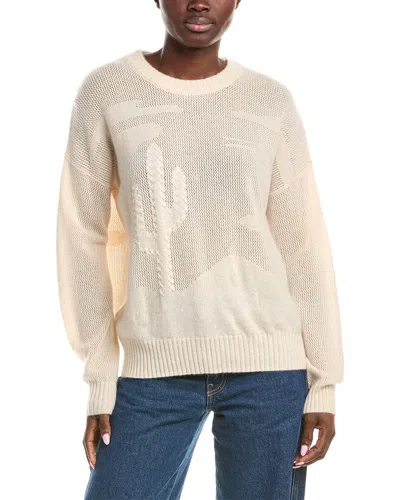 Brodie Cashmere Desert Textured Boyfriend Cashmere Sweater In Neutral