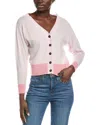 Brodie Cashmere Dropped-shoulder Wool & Cashmere-blend Cardigan In Pink
