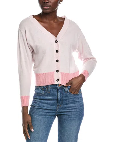 Brodie Cashmere Dropped-shoulder Wool & Cashmere-blend Cardigan In Pink