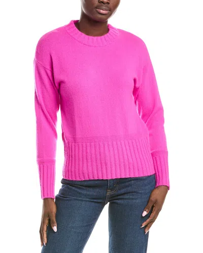 Brodie Cashmere Solana Slash Neck Cashmere Sweater In Pink