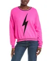 Brodie Cashmere Electric Crewneck Sweater In Diva Pink In Pink