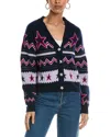Brodie Cashmere Electric Star Cashmere Cardigan In Blue