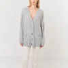 Brodie Cashmere Embroidered Eye Cashmere Cardigan In Super Grey