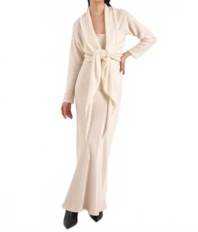 Brodie Cashmere Estelle Sparkle Multi Way Cashmere Cardigan In Ivory In Neutral