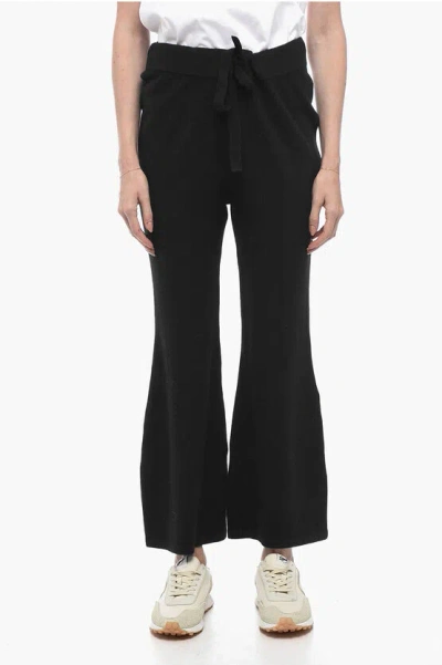 Brodie Cashmere Flared Pants In Black