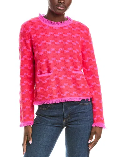 Brodie Cashmere Gabriella Stitch Cashmere Sweater In Pink