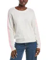 Brodie Cashmere Porcha Stripe Cashmere Sweater In Gray