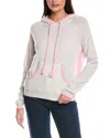 Brodie Cashmere Georgie Geo Trim Cashmere Hoodie In Gray