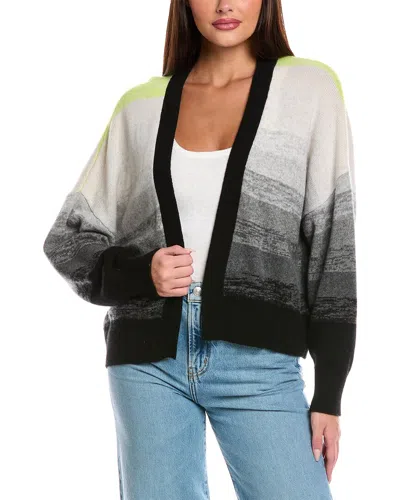 Brodie Cashmere Gradient Fade Cashmere Cardigan In Gray