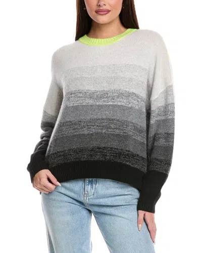 Brodie Cashmere Gradient Fade Cashmere Sweater In Black