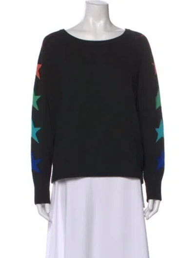 Pre-owned Brodie Cashmere Graphic Print Sweater In Black