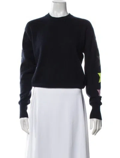 Pre-owned Brodie Cashmere Graphic Print Sweater In Black