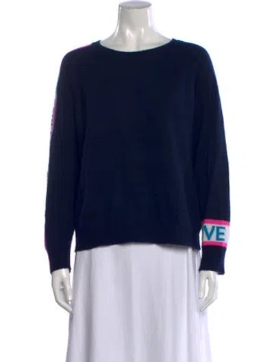 Pre-owned Brodie Cashmere Graphic Print Sweater In Black