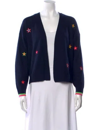 Pre-owned Brodie Cashmere Graphic Print Sweater In Blue