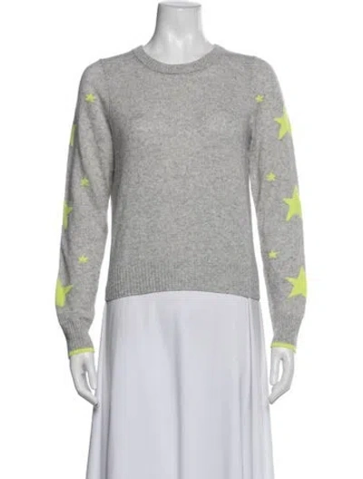 Pre-owned Brodie Cashmere Graphic Print Sweater In Blue