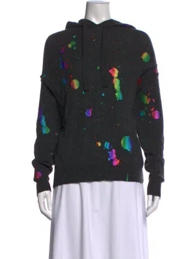 Pre-owned Brodie Cashmere Graphic Print Sweater In Grey