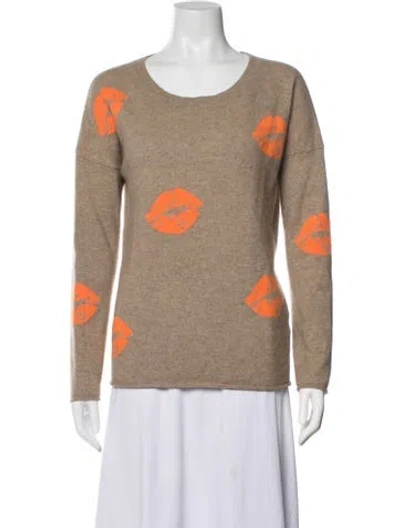 Pre-owned Brodie Cashmere Graphic Print Sweater In Multicolor