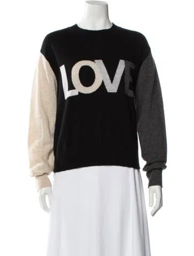 Pre-owned Brodie Cashmere Graphic Print Sweater In Neutral