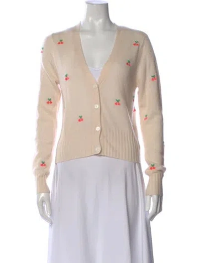 Pre-owned Brodie Cashmere Graphic Print Sweater In Neutral