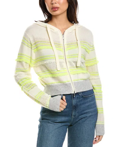 Brodie Cashmere Handbag Stripe Cashmere Hoodie In Neutral