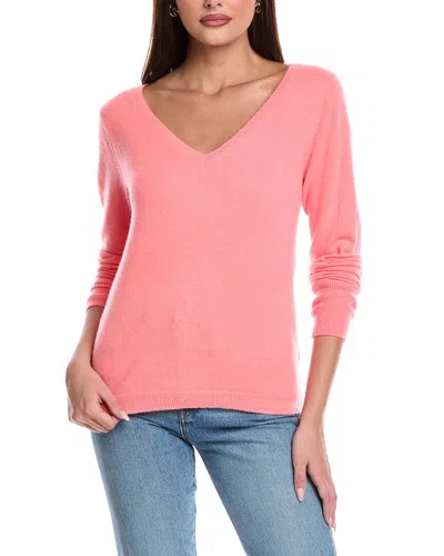 Brodie Cashmere Harlow V-neck Cashmere Sweater In Pink