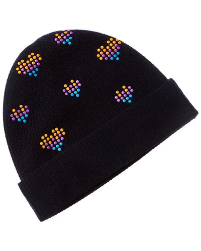 BRODIE CASHMERE BRODIE CASHMERE HEART HOT FIX CASHMERE BEANIE